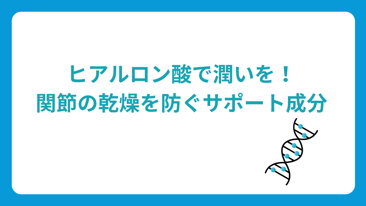 ヒアルロン酸で潤いを！